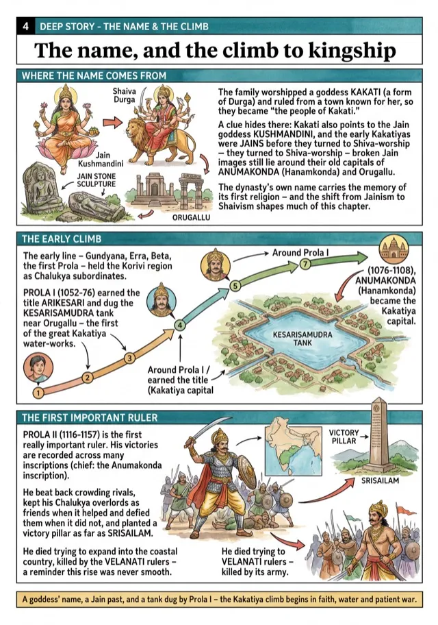 BLOOM APPSC illustrated AP History note — the Kakatiya name-climb memory device