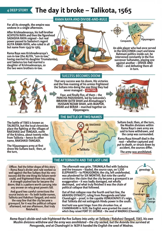 BLOOM APPSC illustrated AP History note — the fall of Talikota, illustrated