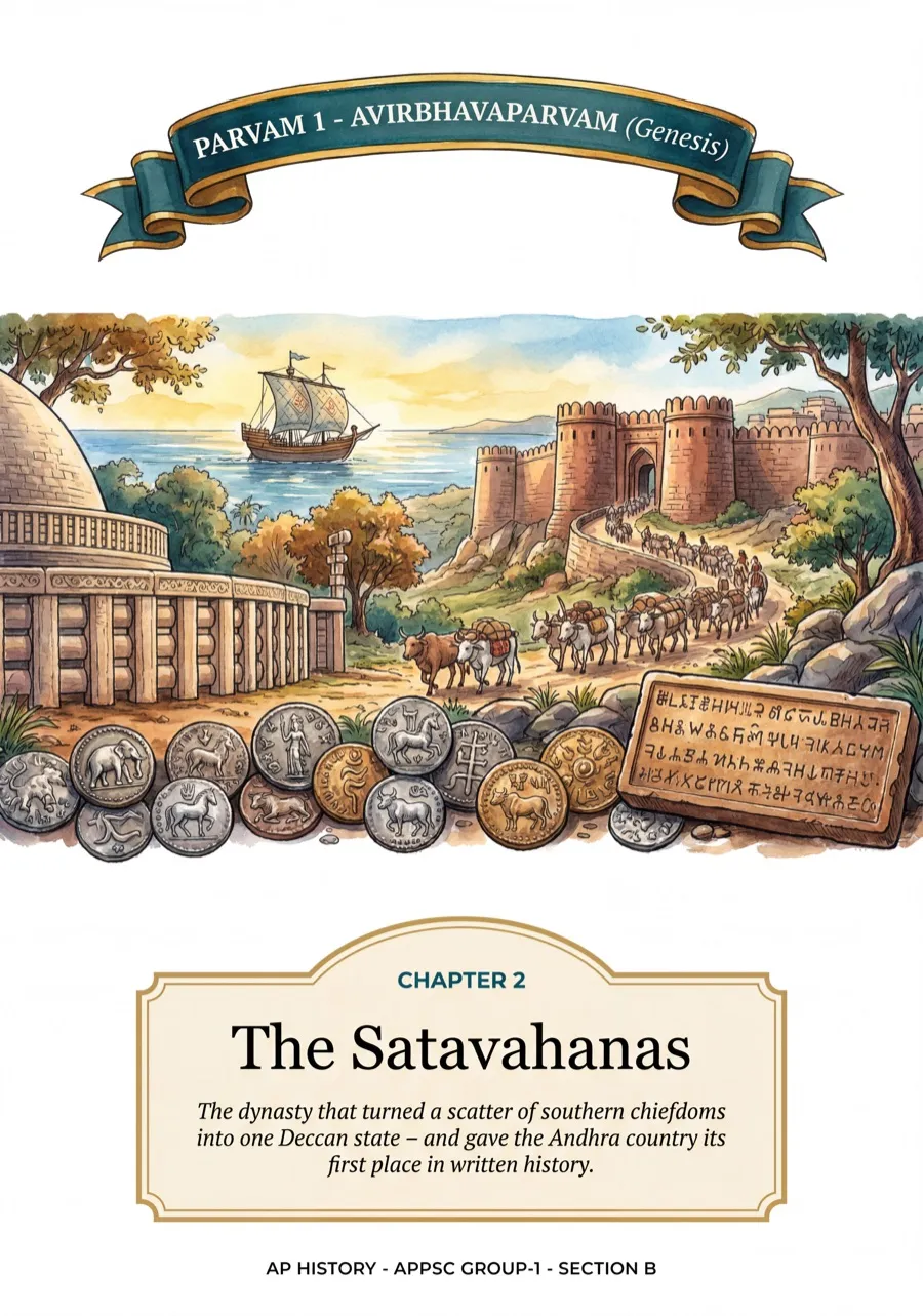 BLOOM APPSC — the Satavahanas chapter lesson from the AP History series (video sample below)