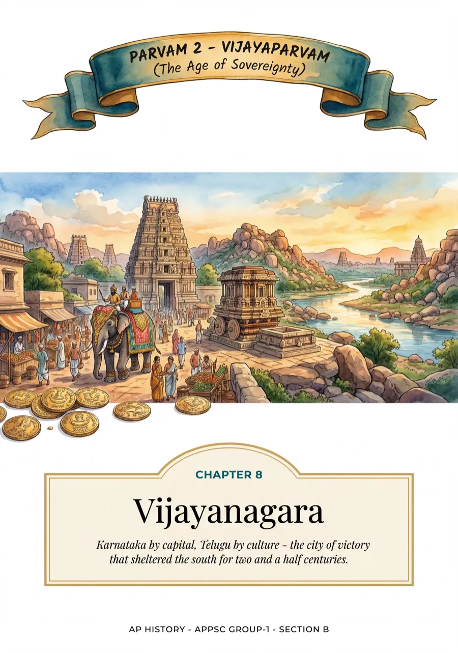 BLOOM APPSC illustrated AP History note — Vijayanagara chapter cover art
