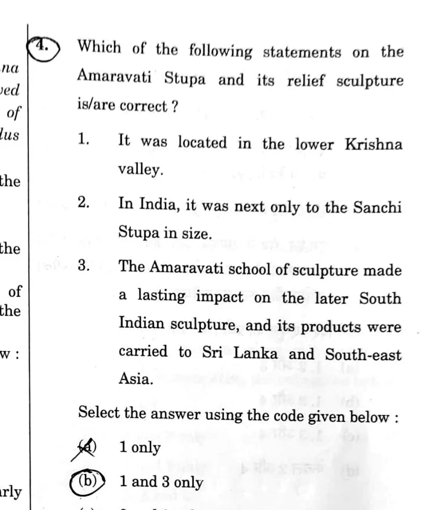 UPSC Prelims 2026 question on Amaravati Stupa — covered with the BLOOM note